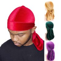 【CC】☜  New Men Breathable Bandana Hat Durag do doo du rag long tail headwrap chemo cap Hip-hop Pirate