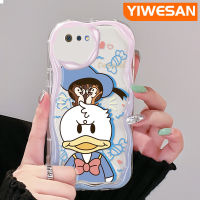 YIWESAN เคสสำหรับ Realme C2 C2S เคส A1K OPPO,เคสซิลิโคนอ่อนชัดเจนการ์ตูนรูปเป็ดโดนัลด์สีสันสดใสลายคลื่นเนื้อครีมขอบเคสโทรศัพท์โปร่งใสกล้องกันกระแทก