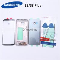 【☊HOT☊】 jiejiu65879742 S8ชิ้นส่วนที่สมบูรณ์ G950สำหรับ Samsung Galaxy S8 Plus G955ที่อยู่อาศัยเต็มรูปแบบฝาหลังหน้าจอด้านหน้าเลนส์กระจกกรอบกลาง