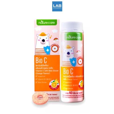 BSC Nature Care Bio C 60 Tablets ไบโอซี วิตามินซีเคี้ยวรสส้ม สำหรับเด็ก  60 เม็ด/ขวด