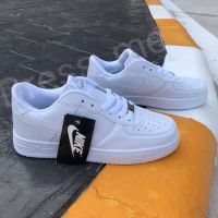 ShuShop รองเท้าแตะ รองเท้าผู้หญิงAir Force 1 รองเท้าพ้าไป รองเท้านักเรียน 37-45 white loverรองเท้าผ้าใบ