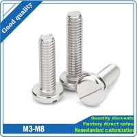 10/50 Buah 304 A2 Stainless Steel Metrik Thread Slotted Pan Head Round Head Machine Screw Bolt Length 4-60Mm M3 M4 M5 M6 M8 GB67