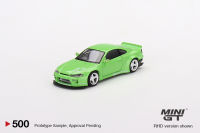 Nissan Silvia Pandem (S15) Green RHD 1:64 (Mini GT)