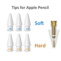หัวปากกาสำหรับเปลี่ยน12/6/4ชิ้น,สำหรับการสร้างดินสอ/รุ่นที่สองสไตลัสแบบแข็งและอ่อน2B สำหรับไอแพดสไตลู