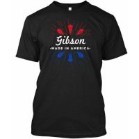 Gibson Made In America O-Neck Cotton T เสื้อผู้ชาย CasualGraphic Tees Tops Dropshipping คุณภาพสูง