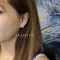 Eramyth Jewelry : ต่างหู ปักก้าน เงินแท้ 92.5 ดีไซน์ เรียบหรู ฝังเพชรสวิส CZ รหัส SH-0230 (พร้อมส่ง)