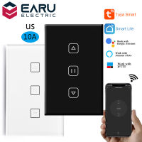 US WiFi Smart Timer Glass Wall Touch Curtain Switch Controller Roller Shutter มอเตอร์ไฟฟ้า TUYA Smart Life Home Alexa