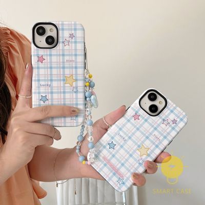 For เคสไอโฟน 14 Pro Max [Simple Grids Star Detachable Two-piece] เคส Phone Case For iPhone 14 Pro Max 13 12 11 For เคสไอโฟน11 Ins Korean Style Retro Classic Couple Shockproof Protective TPU Cover Shell
