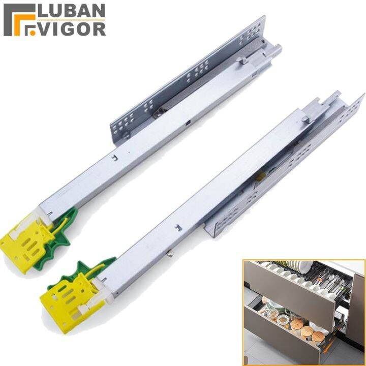 New Design,3 Sections Bottom Mounting Hidden Damping Slide,With