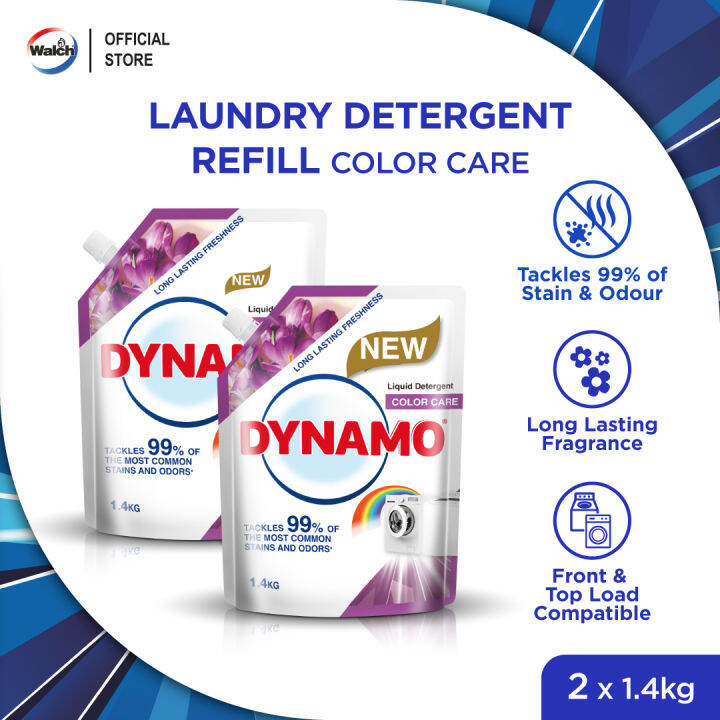 [TWIN PACK] DYNAMO Laundry Detergent Color Care 1.4kg Refill Lazada
