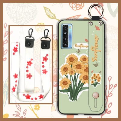 Wrist Strap cute Phone Case For TCL 20S/20 5G/20L/20L+ New Arrival Wristband Waterproof sunflower Anti-knock Soft Case