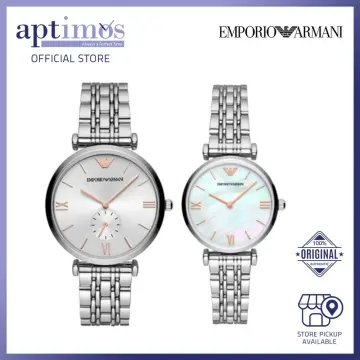 Emporio Armani White Ceramic Couple Watch – luxurysales.in