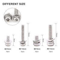 160 ชิ้นสแตนเลส SS304 สกรูหัวกระทะถั่ว Assortment ชุดซ่อมเครื่องมืออุปกรณ์เสริมพร้อมกล่องเก้าขนาดทั่วไป M2 M2.5 M3 M4 M5