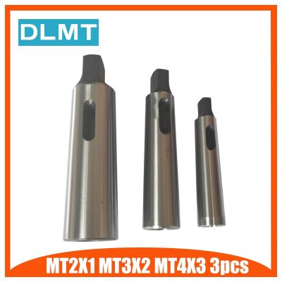 3PCS / 1SET อะแดปเตอร์ Morse Cone MT1 ถึง MT2 MT2 ถึง MT3 MT3 ถึง MT4 Sleeve สําหรับลด Drill Sleeve Morse Taper Adapte