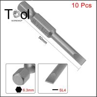 เครื่องมือดอกไขควงปากแบน1/4นิ้ว SL4หกเหลี่ยม Ic แบบหัวแบนคุณภาพสูงไขควงมือไดรเวอร์ความยาว2นิ้วตัวซ่อมแซมพลังงานไฟฟ้า