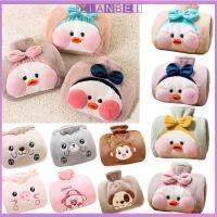 TIANBEI กระเป๋าน้ำนิ่ม1250มล.,กระเป๋ากระเป๋าน้ำร้อนกำมะหยี่สัตว์น่ารักคอกระบอกน้ำไหล่เอวขาหลังมือ