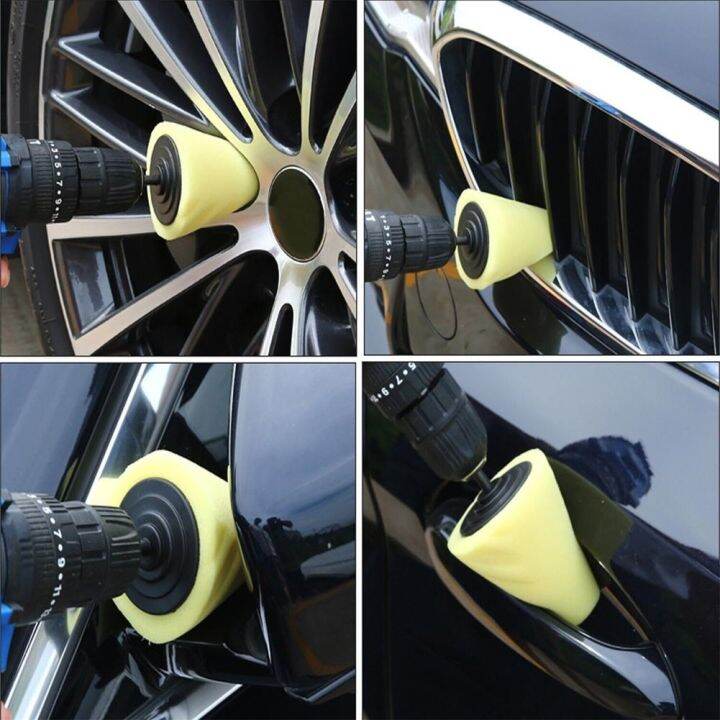 5pcs-4-quot-foam-drill-polishing-cone-ball-pads-kit-washable-resuable-car-hub-waxing-buffing-wheel-polisher