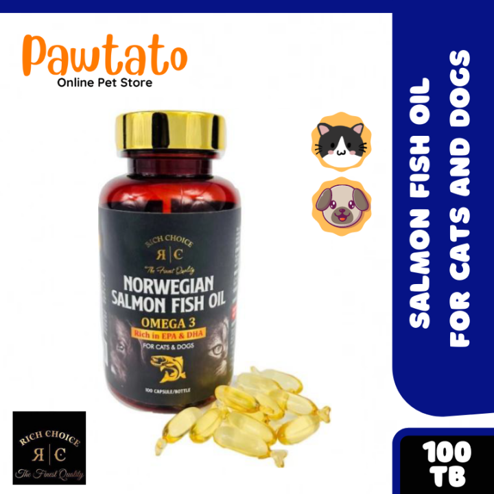 Rich Choice Norwegian Salmon Oil Fish Oil for Cat & Dog 100 Capsules
