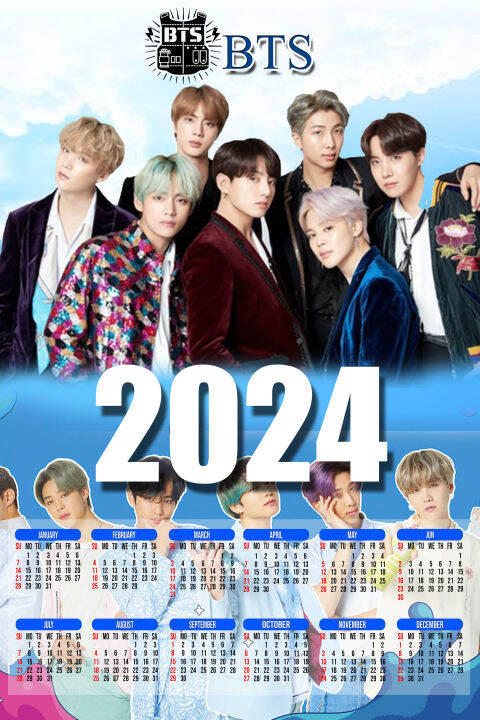 Kpop Merchandise and BTS Calendar PROOF Inspired 2024Calendar ...