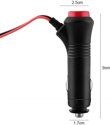 ：》{‘；； 12 V Cigarette Lighter Socket Plug Extender Power Supplement Car Cigarette Lighter Extension Cable With On Off Switch Button 1/3