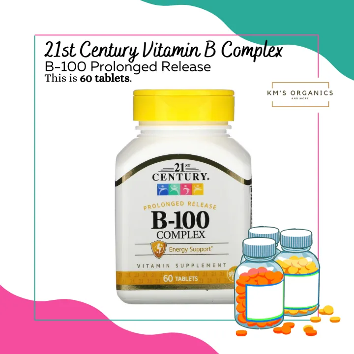 21st Century Vitamin B Complex B-100 Prolonged Release 60 Tablets ...