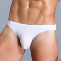 Smooth Soft Underwear Mens Thin Underpants Low Waist Bikini Summer Ice Silk Briefs Seamless Breathable Slip Male Panties A50