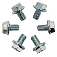 6pcs 304 Stainless Steel Hexagon Head with Serrated Flange Cap Screw GB5787 Nails  Screws Fasteners