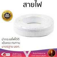 สายไฟ สายไฟฟ้า คุณภาพสูง  สายไฟ THW 1x2.5 SQ.MM 30M ขาว RACER | RACER | สายไฟ THW1X2.5 SQ.MM. นำกระแสไฟได้ดี ทนทาน รองรับมาตรฐาน มอก. Electrical Wires จัดส่งฟรี Kerry ทั่วประเทศ