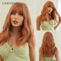 【CW】 LOUIS FERRE Synthetic Wigs With Bangs Curly Hair Wig Colorful Costume Resistant