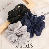 Fashion Star Chiffon Large Intestine Circle Headdress Female Release Circle Hair Ring Women Elastic Hair Bands Hair Accessories