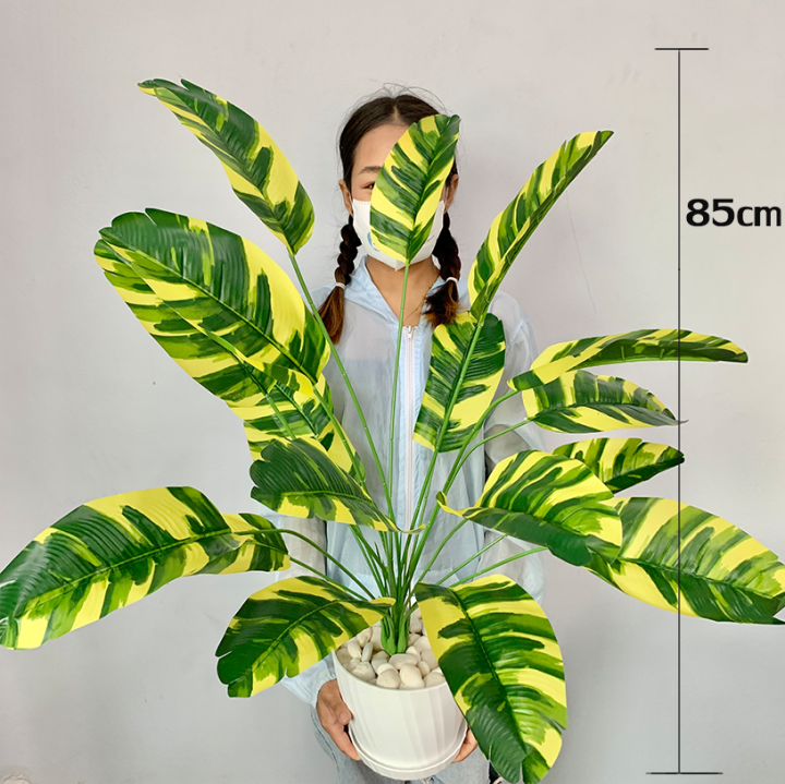 plants-center-พร้อมส่ง-p005-ต้นไม้ปลอม-monstera-มอนสเตอร่าด่าง-ตกแต่งบ้าน-แต่งสวน-ส่งที่ไทยค่ะ-ต้นไทรใบสักเสม-12ใบ-สูง65cm-18ใบ-สูง85cm