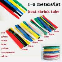 Heat Shrinkable tube 1-5 Meters Black 1 2 3 5 6 8 10mm Diameter Heatshrink Tubing DIY Connector Repair Tube Sleeving Wrap Wire Electrical Circuitry Pa