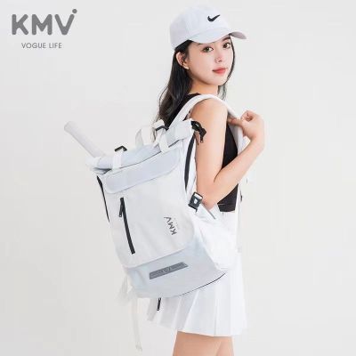 กีฬา KMV ก้อนแบดมินตันเทนนิสสองกระเป๋าเป้สะพายหลังน้ำหนักเบาอเนกประสงค์สำหรับผู้ชายและผู้หญิง