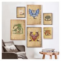 Japanese-Style Game Animated Cafe Canvas Painting Wall Pictures for Living Room Art Monster Hunter Poster Hanging Painting