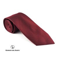 Giorgio Del Sarto Necktie Silk Red 8.5 cm with Fabric Texture เนคไทผ้าไหมสีแดงมีเท็กเจอร์