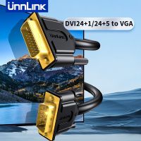 Unnlink DVI to VGA Cable 1080P 60Hz DVI 24 1/24 5 Converter Adapter for PC HDTV Projector Computer Graphic