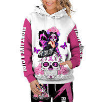 Novelty Skull Rose Girl 3D Print Unisex HoodiePantsSet Punk Hip Hop Style Tracksuit Sportswear Fashion Women Men Jogging Suits