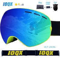 IOQX Ski Goggles Men Anti-Fog Snowboard Glasses UV400 Double Layers Skiing Goggles Women Winter Outdoor Snow Sunglasses