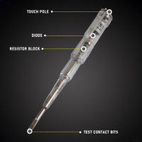 ปากกาทดสอบไฟฟ้า70-250V เครื่องมือไขควงทดสอบไฟแรงดันไฟฟ้ากันน้ำที่เหนี่ยวนำตอบสนองพร้อมดินสอทดสอบเครื่องยนต์ไฟแสดงสถานะ