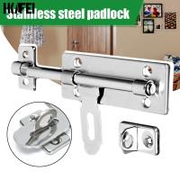 4 Inch Hardware Door Lock Stainless Steel Barrel Bolt Latch Padlock Clasp Set Brushed For Locking Door Window Drawer Cupboard