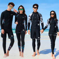 ผู้หญิงผู้ชาย3-5ชิ้น Rash Guard กับกางเกงขาสั้นเด็กแขนยาวซิปชุดว่ายน้ำชุดว่ายน้ำ Wetsuit Beachwear Tankini Tracksuit