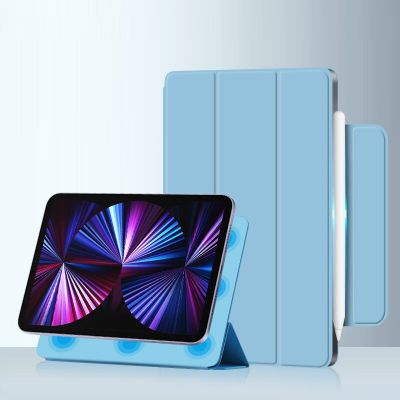 สำหรับ iPad Mini เคสซัมซุงแม่เหล็ก6เคสบางพิเศษ Pro 11 12.9 2021 Mini6 Air 5 4แท็บเล็ต Apple ชาร์จดินสอพร้อมการป้องกันแท็บเล็ต
