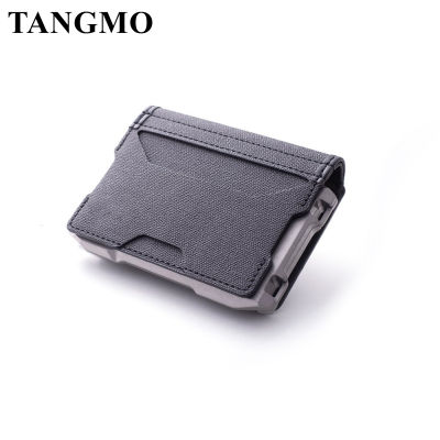 TANGMO 2021 Men Wallet Bifold Aluminium Metal Rfid Credit Card Holder Bank ID Cardholder Card Case Money Practical Tactical Bag