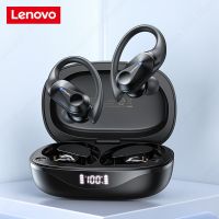 หูฟังบลูทูธแบบสปอร์ต LP75 Lenovo พร้อมไมโครโฟนบลูทูธ5.3หูฟังไร้สายหูฟังเอียบัดไร้สายสเตอริโอไฮไฟ