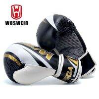 WOSWEIR PU Kick Boxing Gloves Men Women Karate Muay Thai Guantes De Boxeo Free Fight MMA Sanda Training Adults Kids Equipment