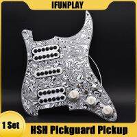 Ss1-33 Humbucker Pickup Pickguard กีตาร์ไฟฟ้า3ชั้น HSH พร้อมสวิตช์แหวนประดับร่มประกอบแผ่นรอยขีดข่วนแบบมีสายด้วยสกรู