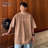 2 rz mens short sleeve T-shirt male summer new American printing half sleeve T-shirt wind restoring ancient ways loose cotton shirt --ntx230801﹉