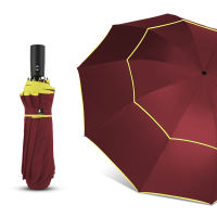 120CM Fully Automatic Double Big Umbrella Rain Women 3 Folding Wind Resistant Large Umbrella Men Family Travel Business Umbrella