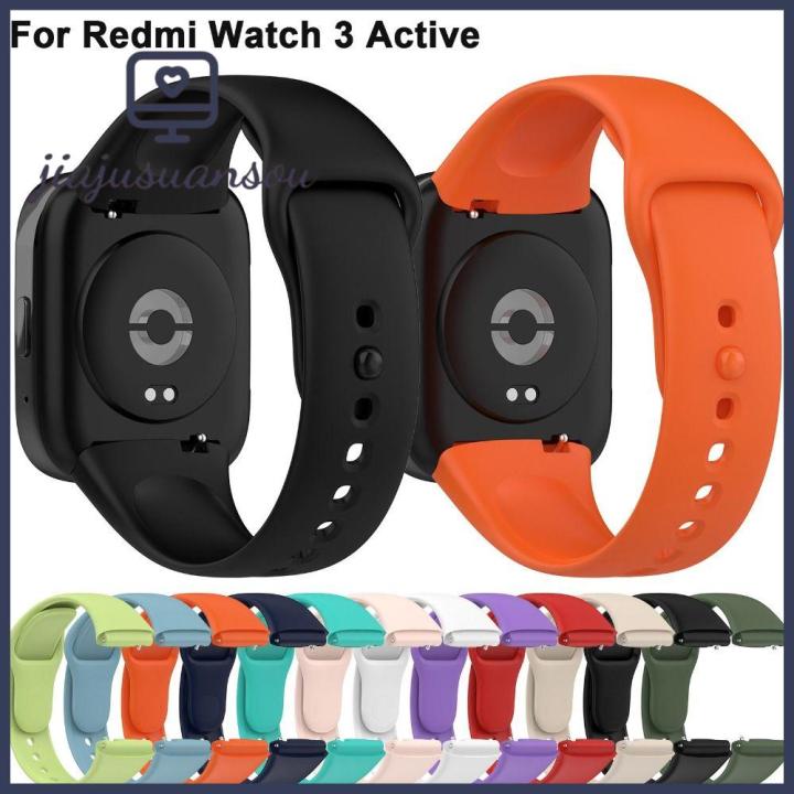 JIAJUSUANSOU Replacement Silicone Strap Watch Smart Wristband Soft  Watchband Bracelet Redmi Watch 3 Active