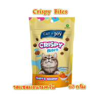 CATnjoy Crispy Bites 60 กรัม รสแซลมอนรมควัน ขนมแมวกรุบกรอบ